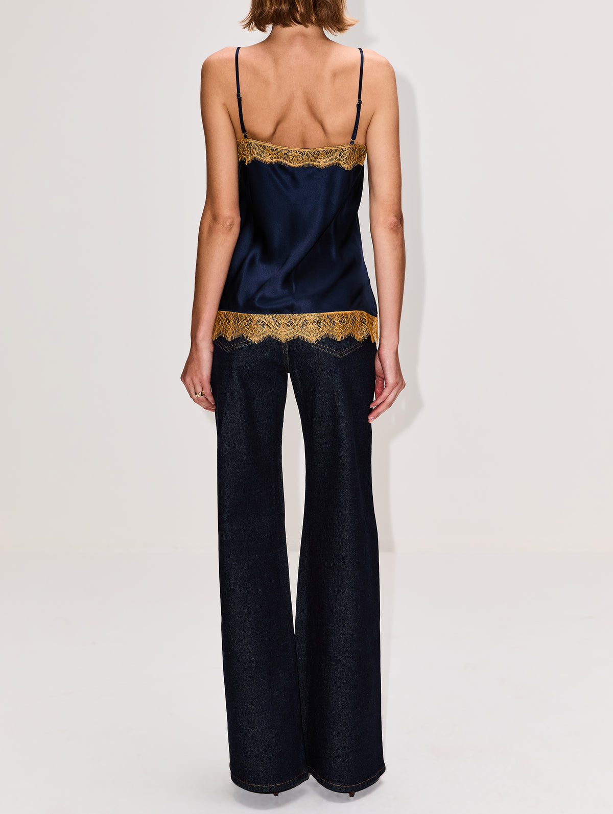 Lace Camisole,LA LIGNE,MIDNIGHT/MUSTARD,Image 3
