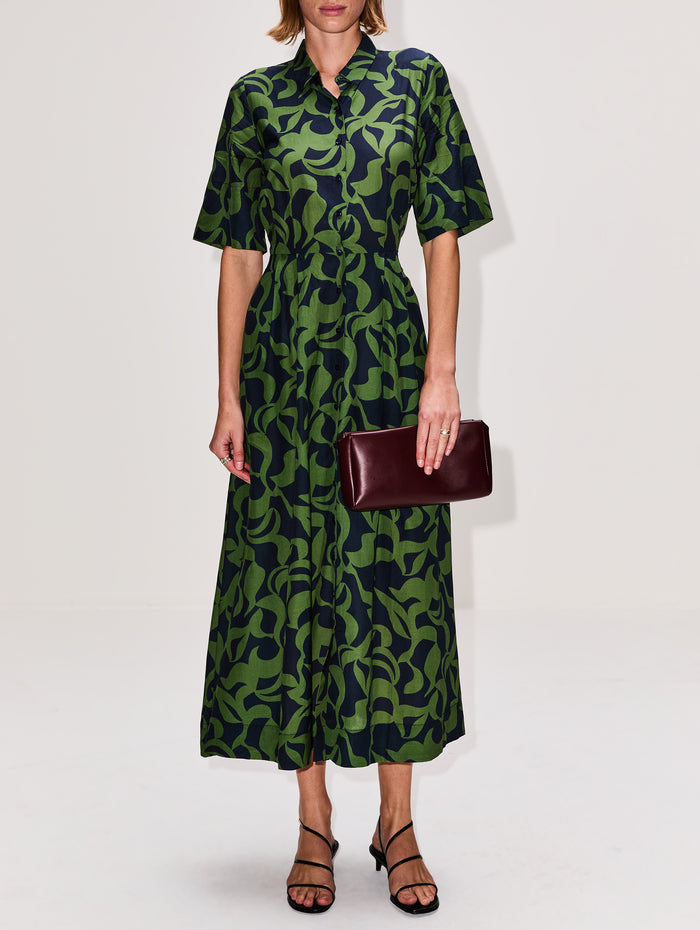 Aster Dress,BIRDS OF PARADIS BY TROVATA,MUTED CANOPY,Image 1