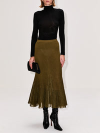 Vera Skirt,ULLA JOHNSON,OLIVE,Image 2