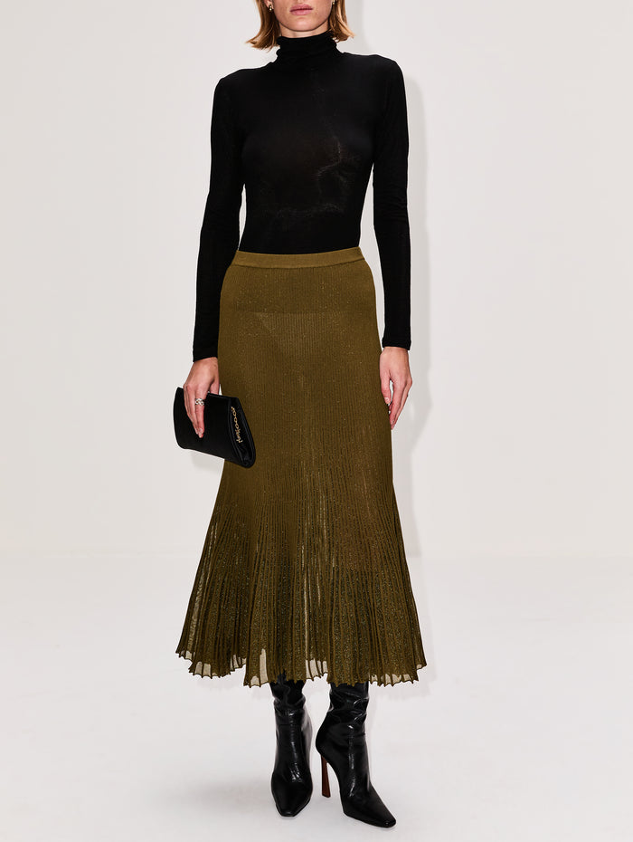 Vera Skirt,ULLA JOHNSON,OLIVE,Image 1