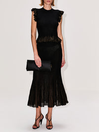 Vera Skirt,ULLA JOHNSON,NOIR,Image 2