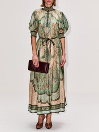 Wanderlust Billow Dress,ZIMMERMANN,TAPESTRY TEAL MULTI,Image 2