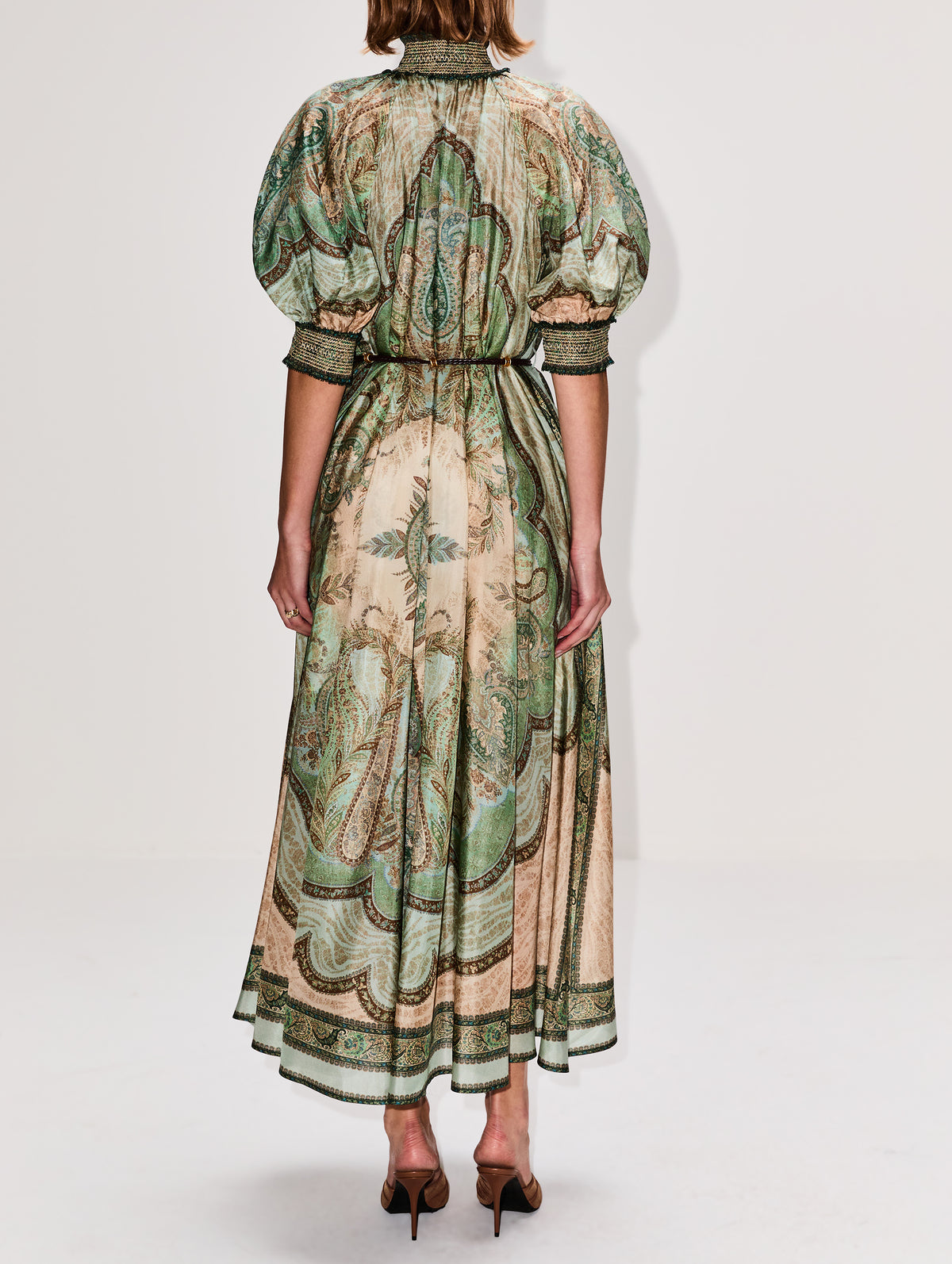 Wanderlust Billow Dress,ZIMMERMANN,TAPESTRY TEAL MULTI,Image 4