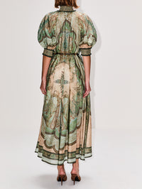 Wanderlust Billow Dress,ZIMMERMANN,TAPESTRY TEAL MULTI,Image 4