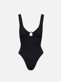 Celine Swimsuit,HUNZA G,BLACK,Image 1