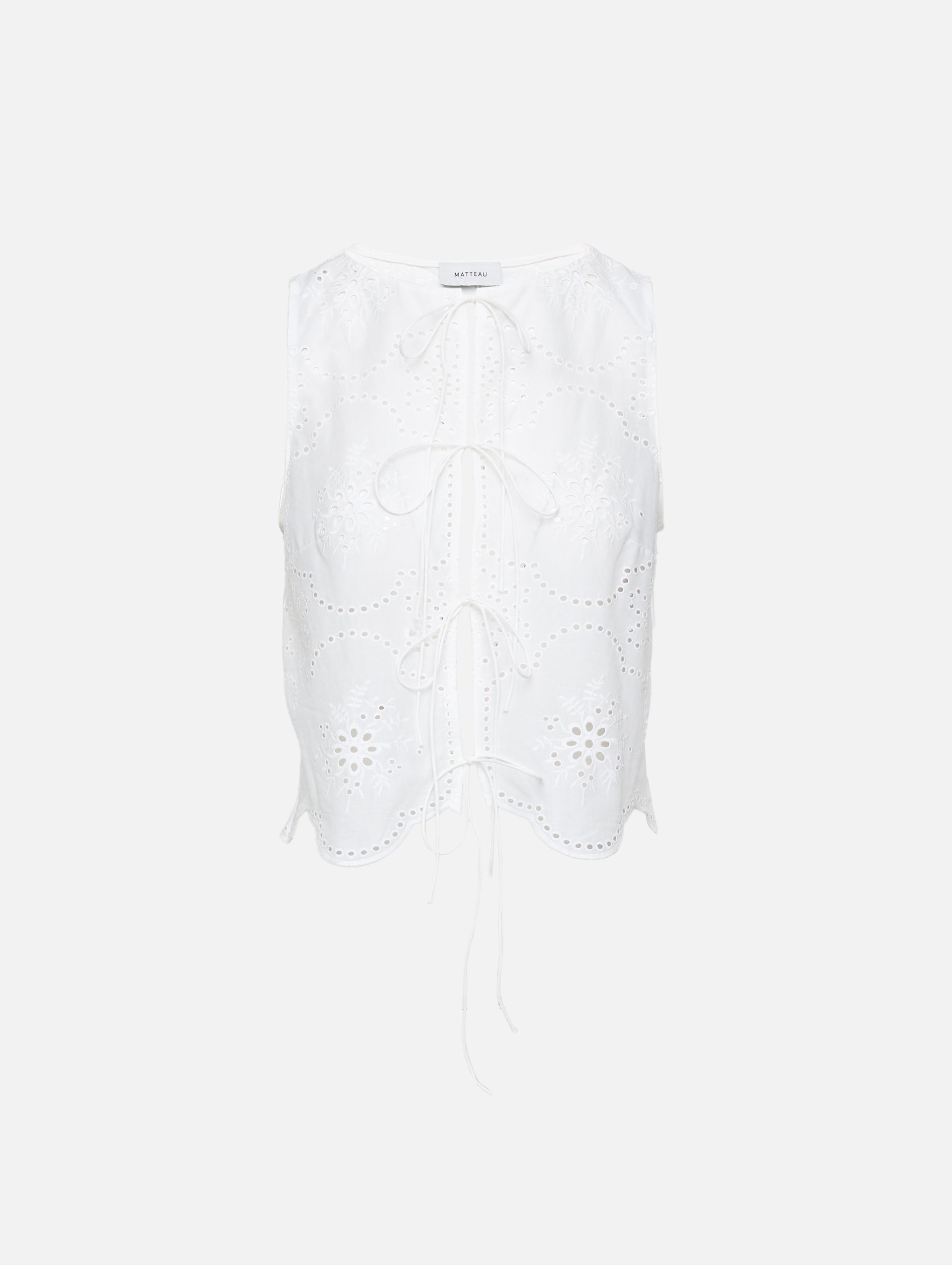 Broderie Tie Blouse | MATTEAU | elysewalker