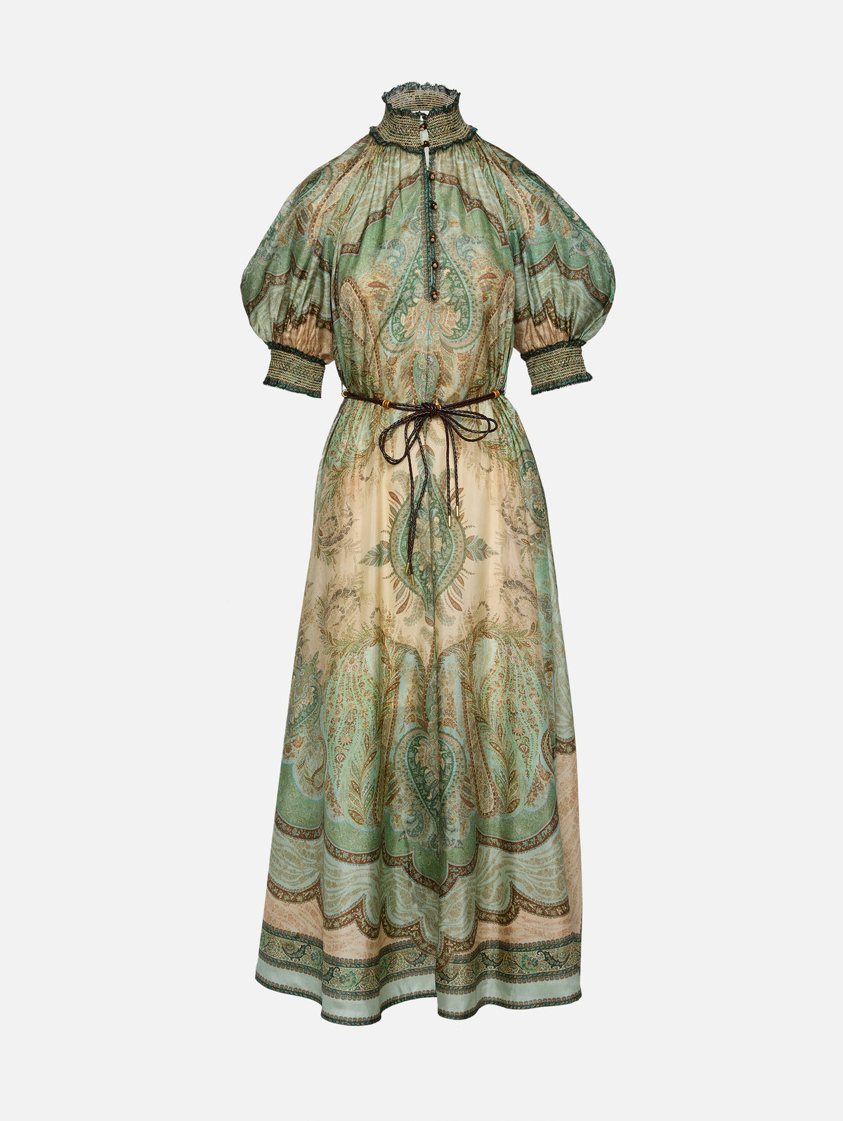 Wanderlust Billow Dress,ZIMMERMANN,TAPESTRY TEAL MULTI,Image 1