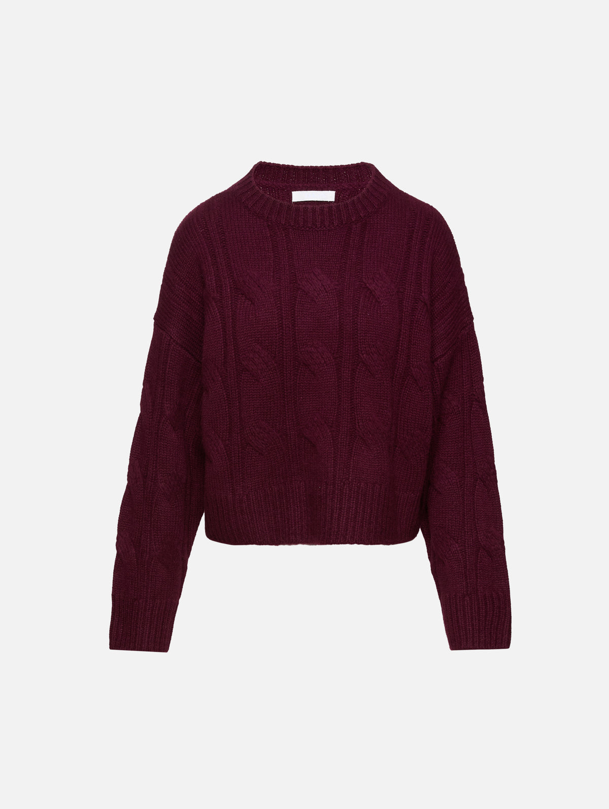 Tristan Cable Knit Sweater,SABLYN,BORDEAUX,Image 1