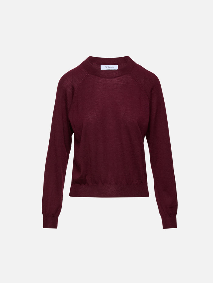 Raglan Sweater,SPRWMN,WINE,Image 1
