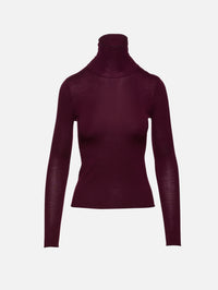 Belle Slim Turtleneck Top,SABLYN,BORDEAUX,Image 1