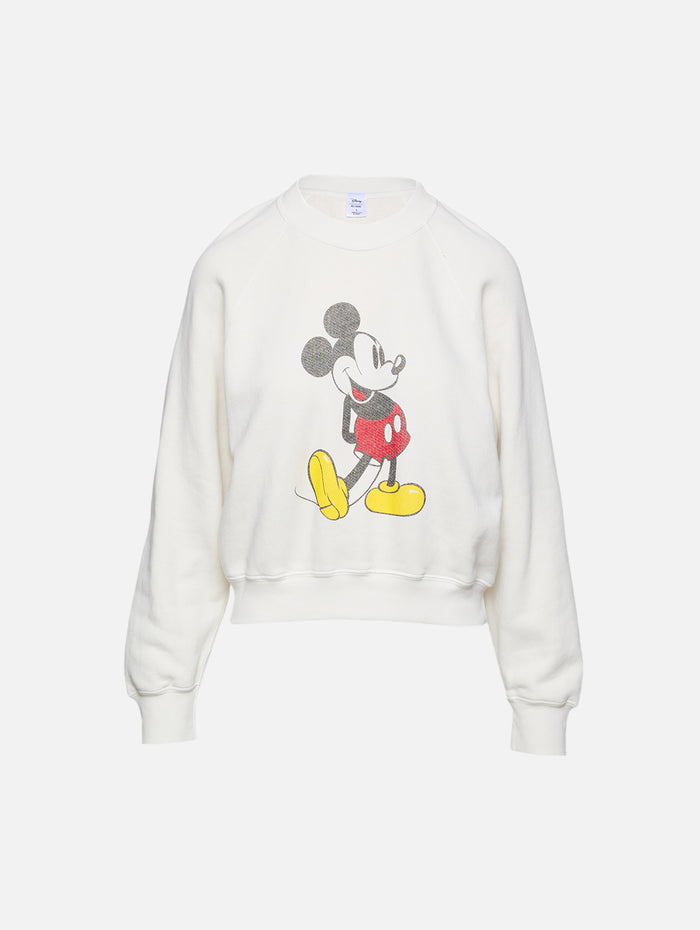 Classic Crewneck Top,RE/DONE,VINTAGE WHITE,Image 1