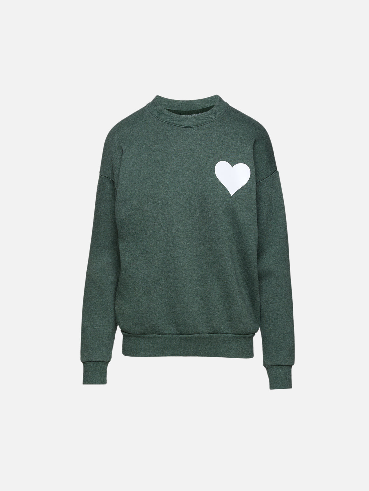Heart Sweatshirt,SPRWMN,SAGE,Image 1