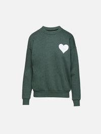 Heart Sweatshirt,SPRWMN,SAGE,Image 1