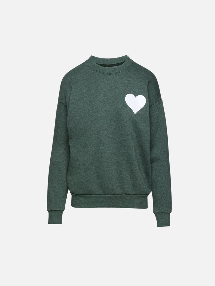 Heart Sweatshirt,SPRWMN,SAGE,Image 1