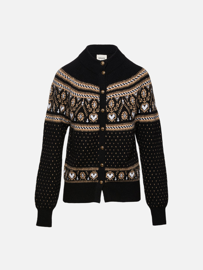 Marc Cardigan,KHAITE,BLACK/CAMEL,Image 1