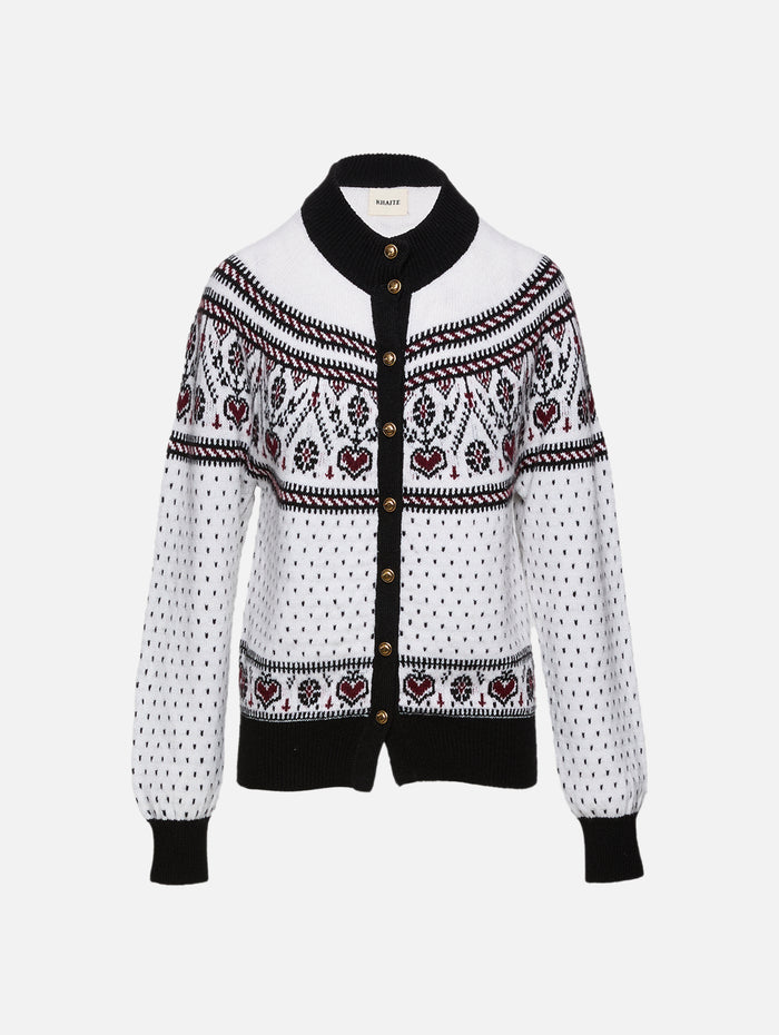 Marc Cardigan,KHAITE,IVORY/RED MULTI,Image 1
