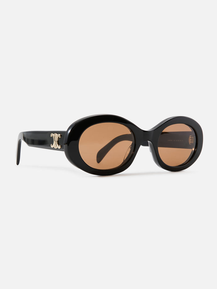 Triomphe Sunglasses,CELINE EYEWEAR,SHINY BLACK,Image 1