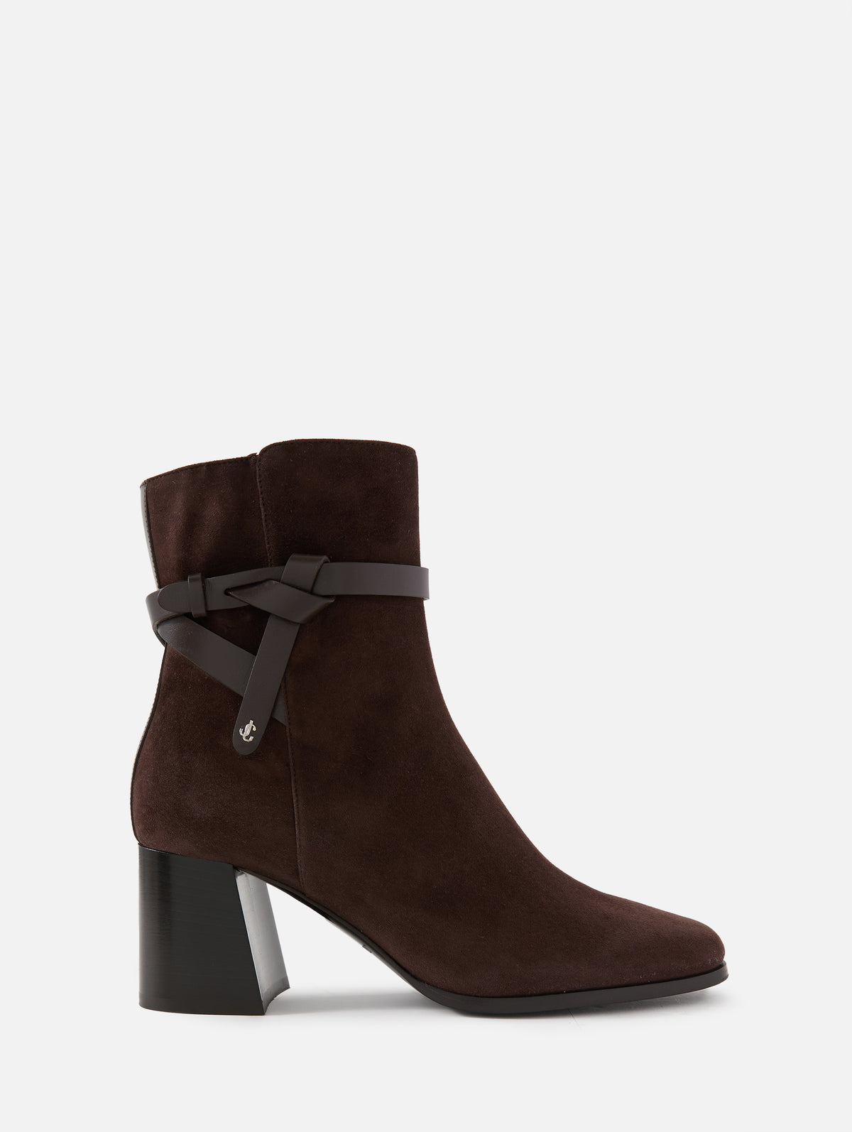 Lawton Bootie 65mm,JIMMY CHOO,CHOCOLATE/CHOCOLATE,Image 1