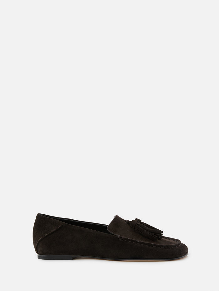 Drew Tassel Loafer,DEAR FRANCES,BROWN SUEDE,Image 1