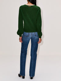 Ryann Sweater,BIRDS OF PARADIS BY TROVATA,GREEN,Image 3