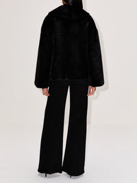 Jacquie Fake Fur Jacket,BY MALENE BIRGER,BLACK,Image 3