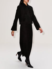 Palomie Suede Skirt,BY MALENE BIRGER,BLACK,Image 3