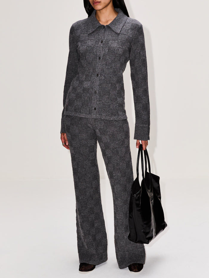 Checkerboard Top,THE ELDER STATESMAN,GRANITE,Image 1