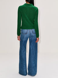 Laurel Polo Top,THE ELDER STATESMAN,FERN,Image 3