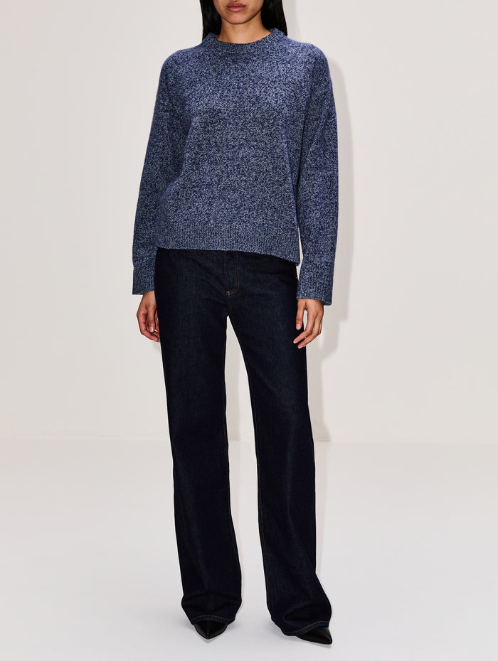 Zuma Marl Crew Sweater,THE ELDER STATESMAN,STORM TWIST,Image 1