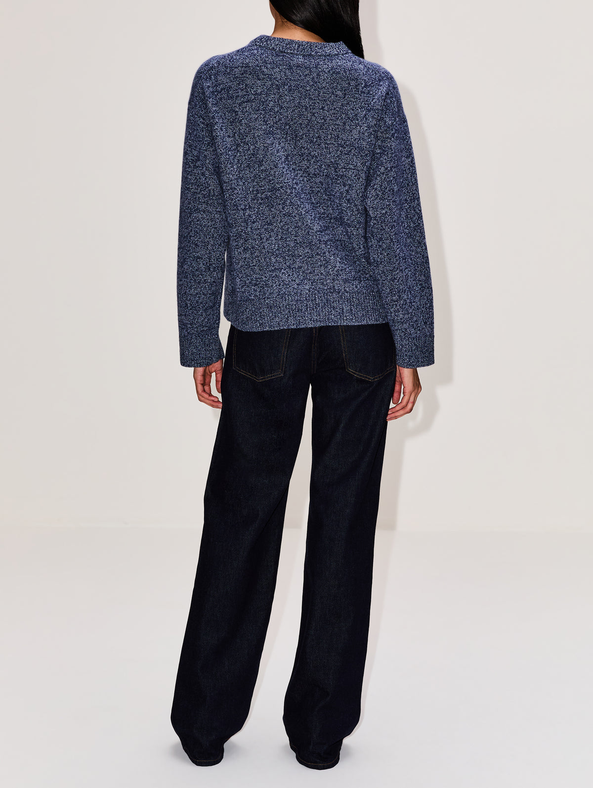 Zuma Marl Crew Sweater,THE ELDER STATESMAN,STORM TWIST,Image 3