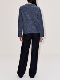 Zuma Marl Crew Sweater,THE ELDER STATESMAN,STORM TWIST,Image 3