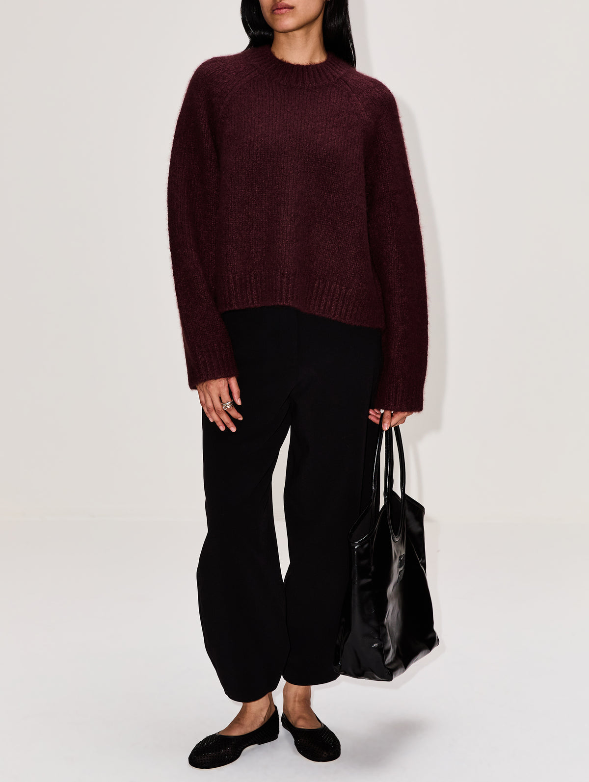 Tomaso Sweater,NILI LOTAN,BURGUNDY,Image 2