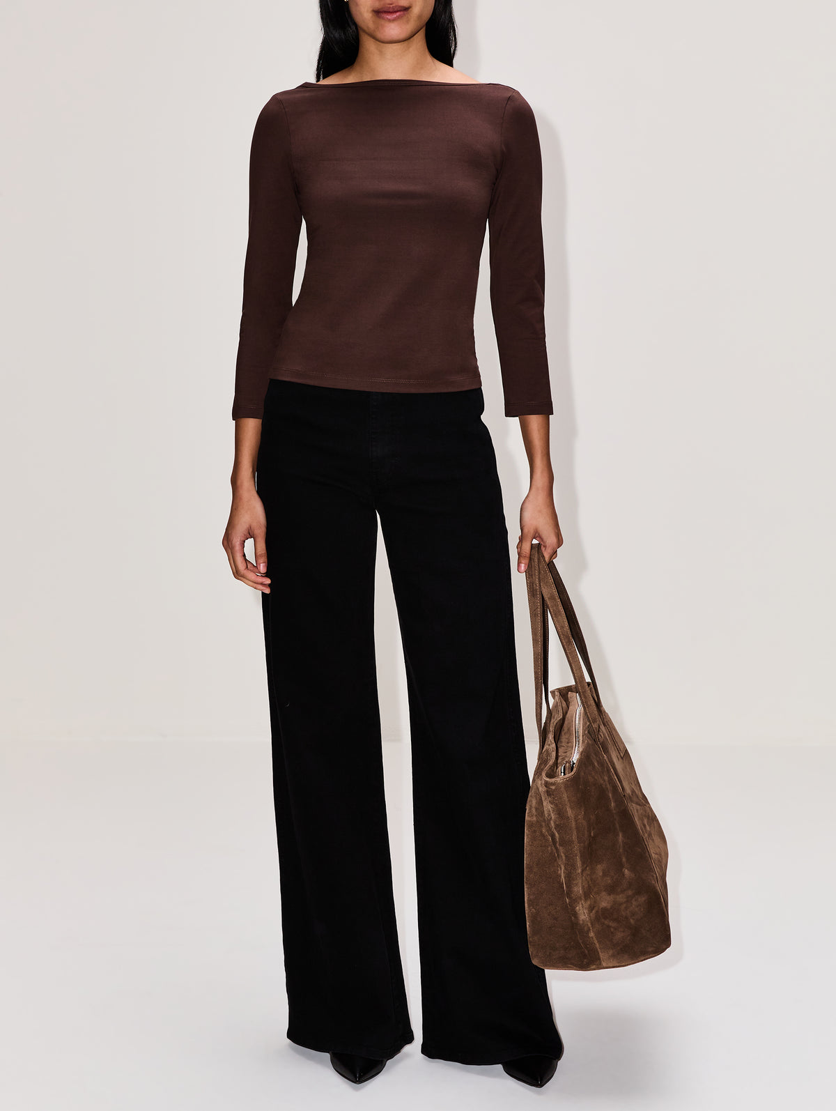 Soft Jersey Ballerina Top,ST AGNI,LIQUEUR,Image 2