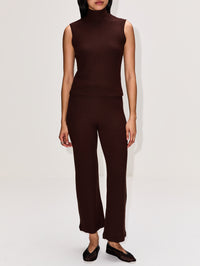 Lauren Crop Flare Pant,LESET,CHOCOLATE,Image 2