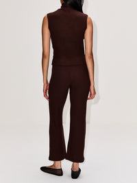 Lauren Turtleneck Tank,LESET,CHOCOLATE,Image 3