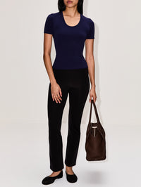 A Line Scuba Straight Leg Pant,FFORME,BLACK,Image 2