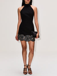 Bellatrix Mini Dress,REBECCA VALLANCE,BLACK,Image 2