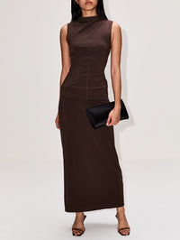 Matheo Draped Tank,SIR.,TRUFFLE,Image 2