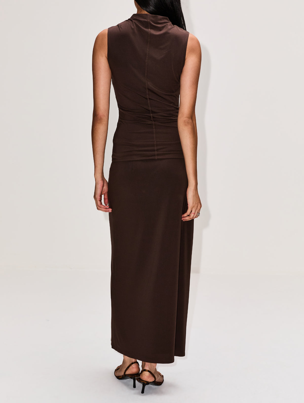 Matheo Draped Tank,SIR.,TRUFFLE,Image 3