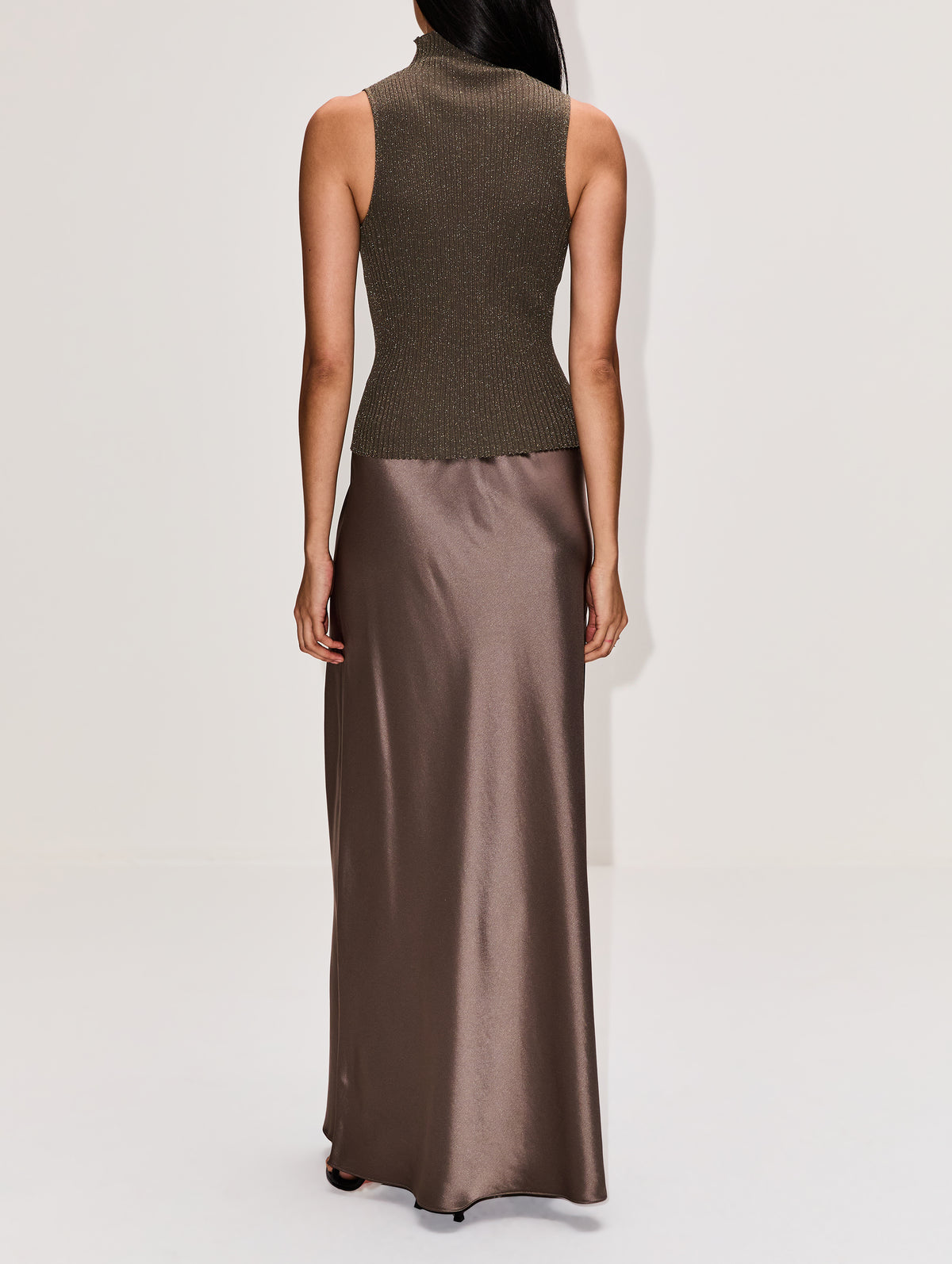 Barb Bias Skirt,LESET,TAUPE,Image 4