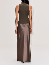 Barb Bias Skirt,LESET,TAUPE,Image 4