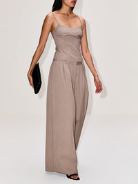 Pleat Loop Pant,ST AGNI,MOUSSE,Image 3