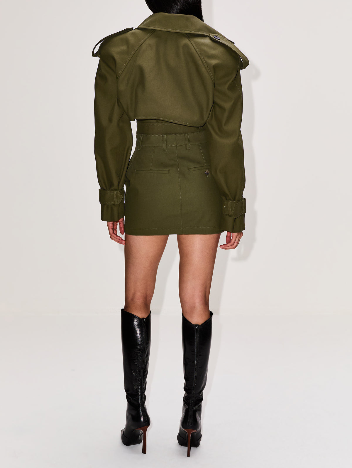 Drill Mini Skirt,WARDROBE.NYC,MILITARY,Image 4