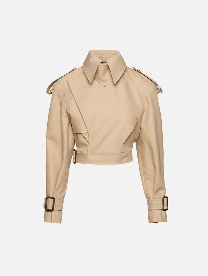 Perfecto Trench,WARDROBE.NYC,KHAKI,Image 1