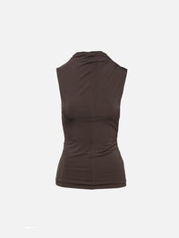 Matheo Draped Tank,SIR.,TRUFFLE,Image 1