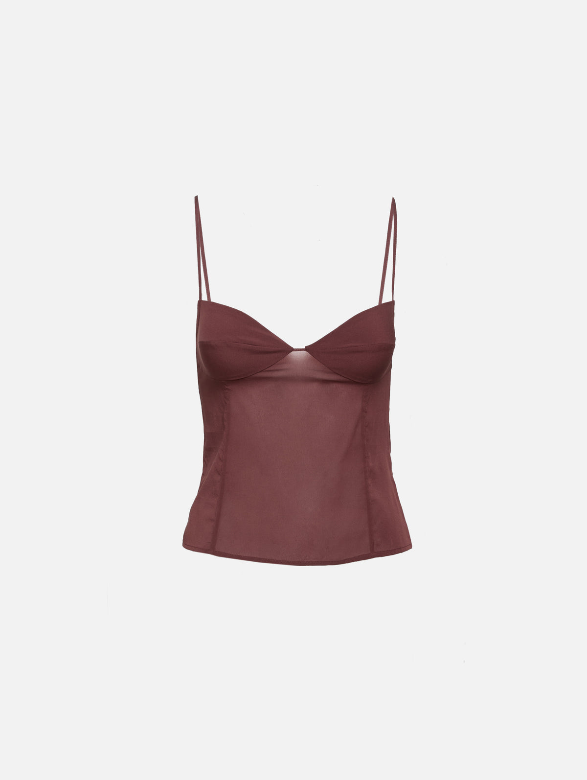 Silk Cami Top,ST AGNI,LIQUEUR,Image 1