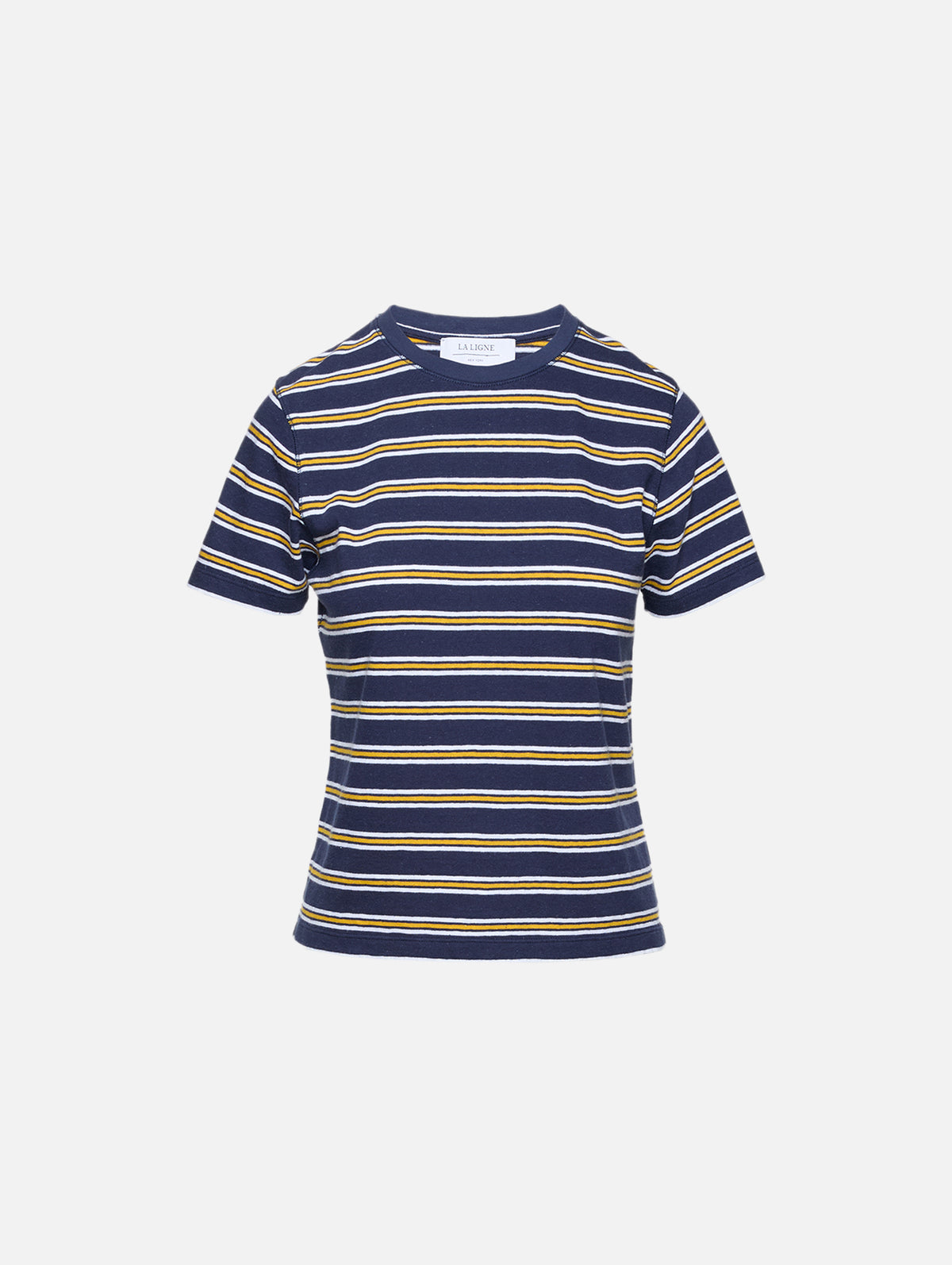 Stripe Molly Tee,LA LIGNE,NAVY/WHITE,Image 1