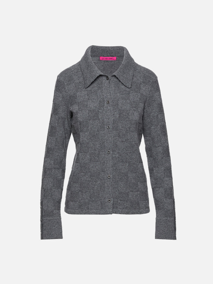 Checkerboard Top,THE ELDER STATESMAN,GRANITE,Image 1