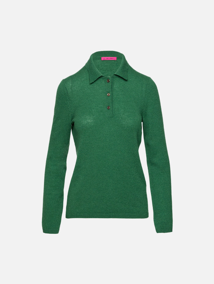 Laurel Polo Top,THE ELDER STATESMAN,FERN,Image 1