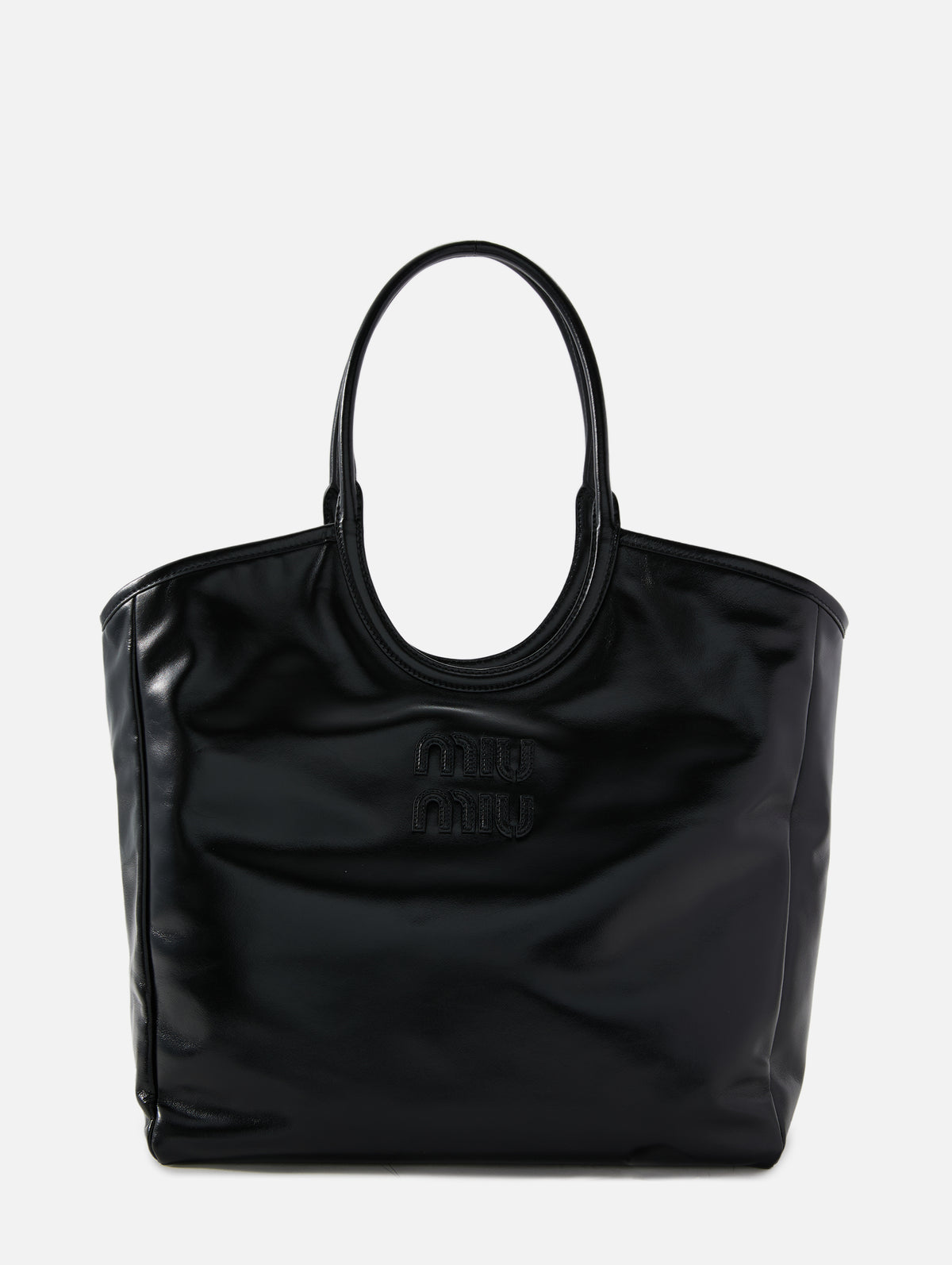 Ivy Tote Bag,MIU MIU,BLACK,Image 1